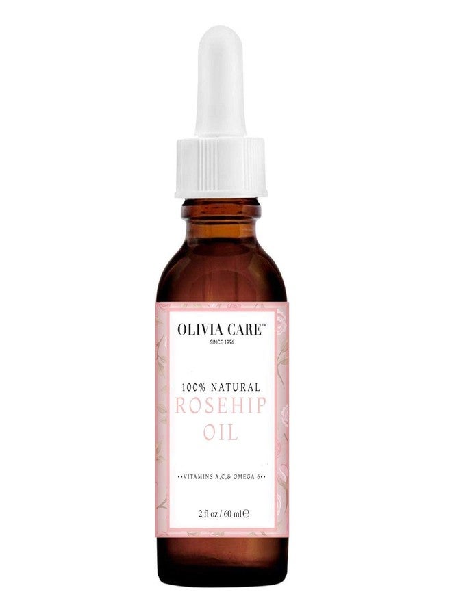 Olivia Care Rosehip Face Oil | Large 2 oz | Packed with Vitamins E, C and A to treat Wrinkles, Acne Scars, Blemishes and Dark Circle– All natural beauty moisturizer for skincare - Image 1